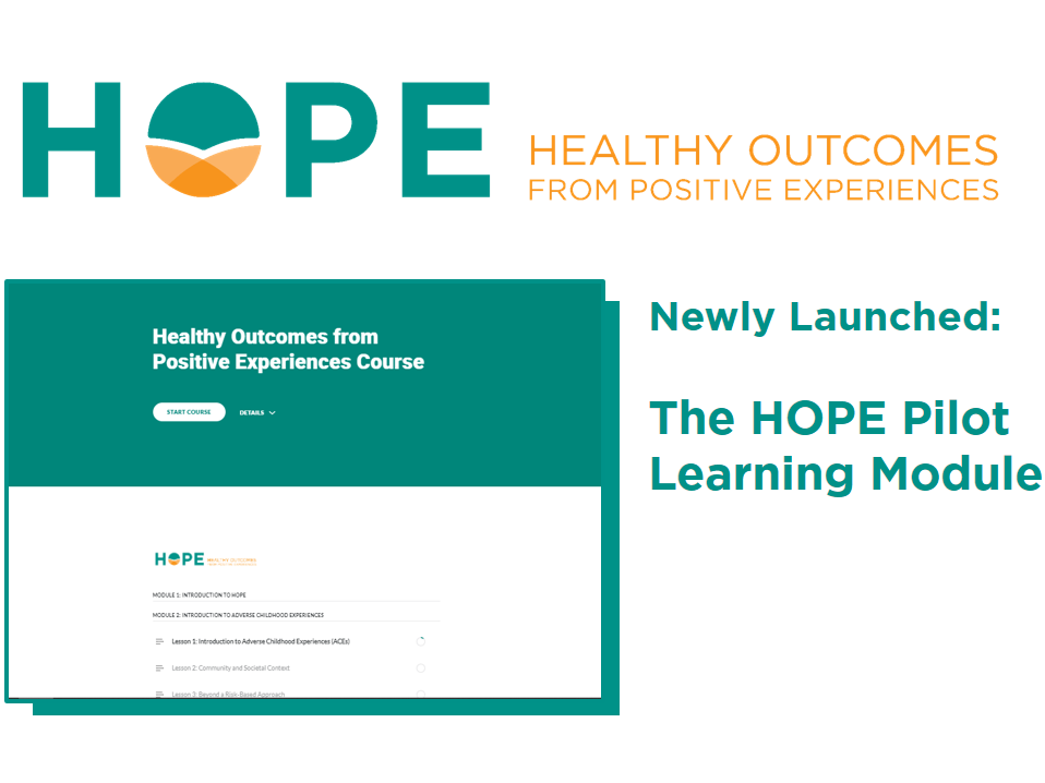 Newly Launched: the HOPE Pilot Learning Module