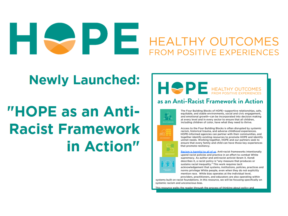 Newly Launched: “HOPE as an Anti-Racism Framework in Action”