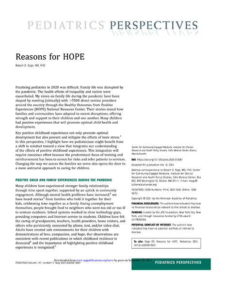 Cover of Reasons for HOPE Publication