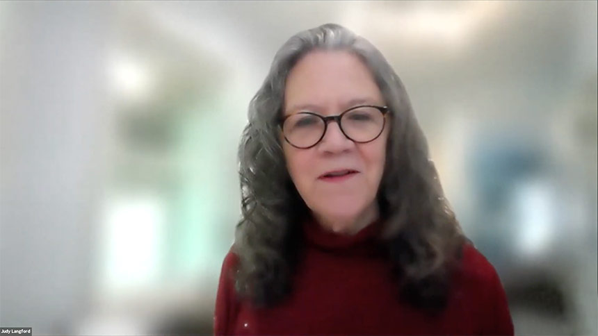 Video still of Judy Langford