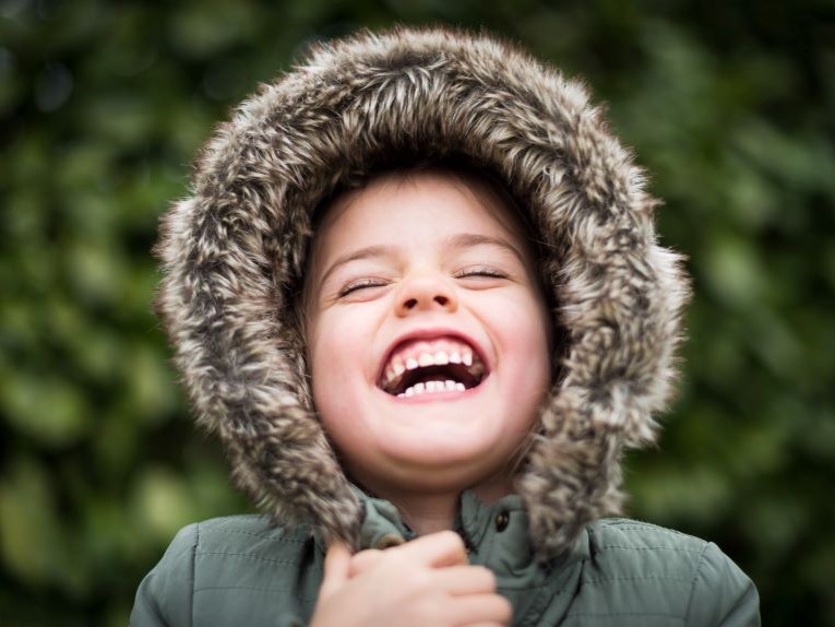 Young girl laughing