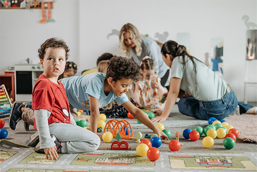 Photo of children playing with toys