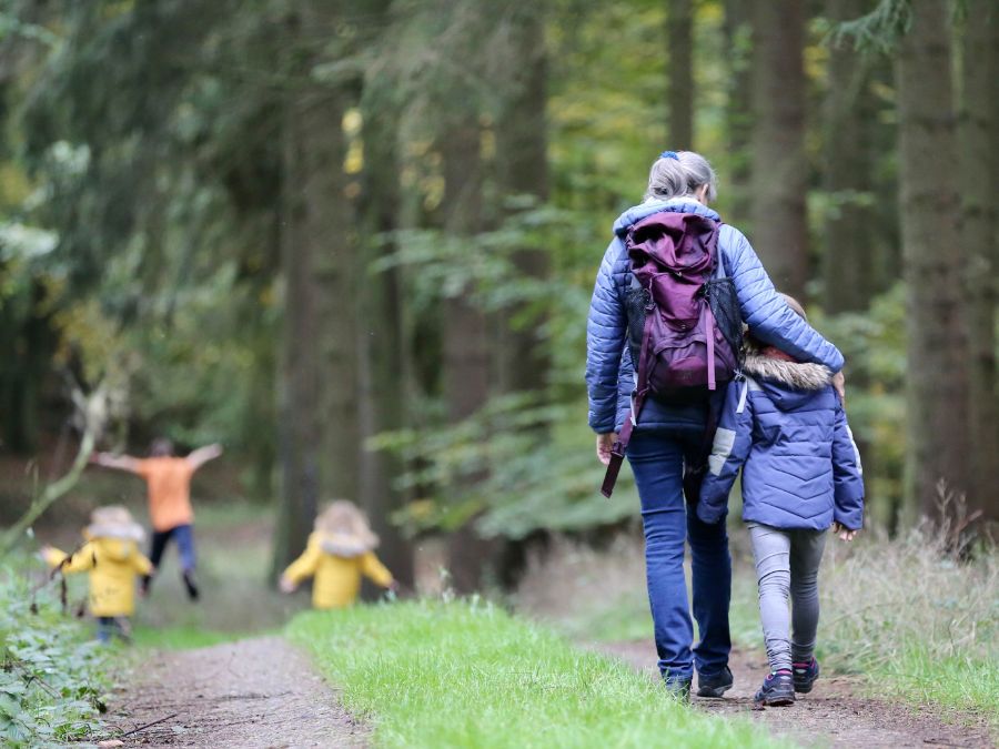 Family hiking