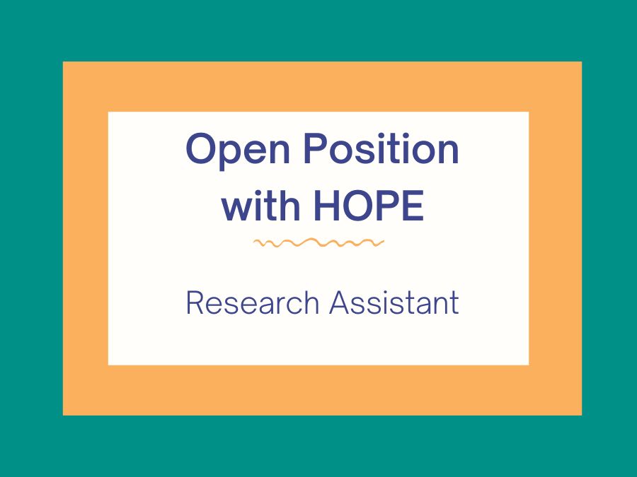 Text - Open position with HOPE, Research Assistant