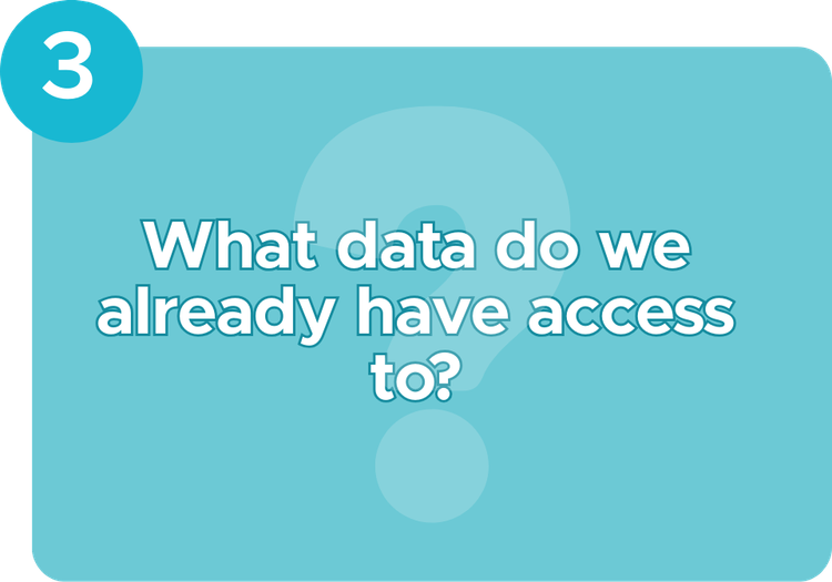 Text with "What data do we already have access to?"