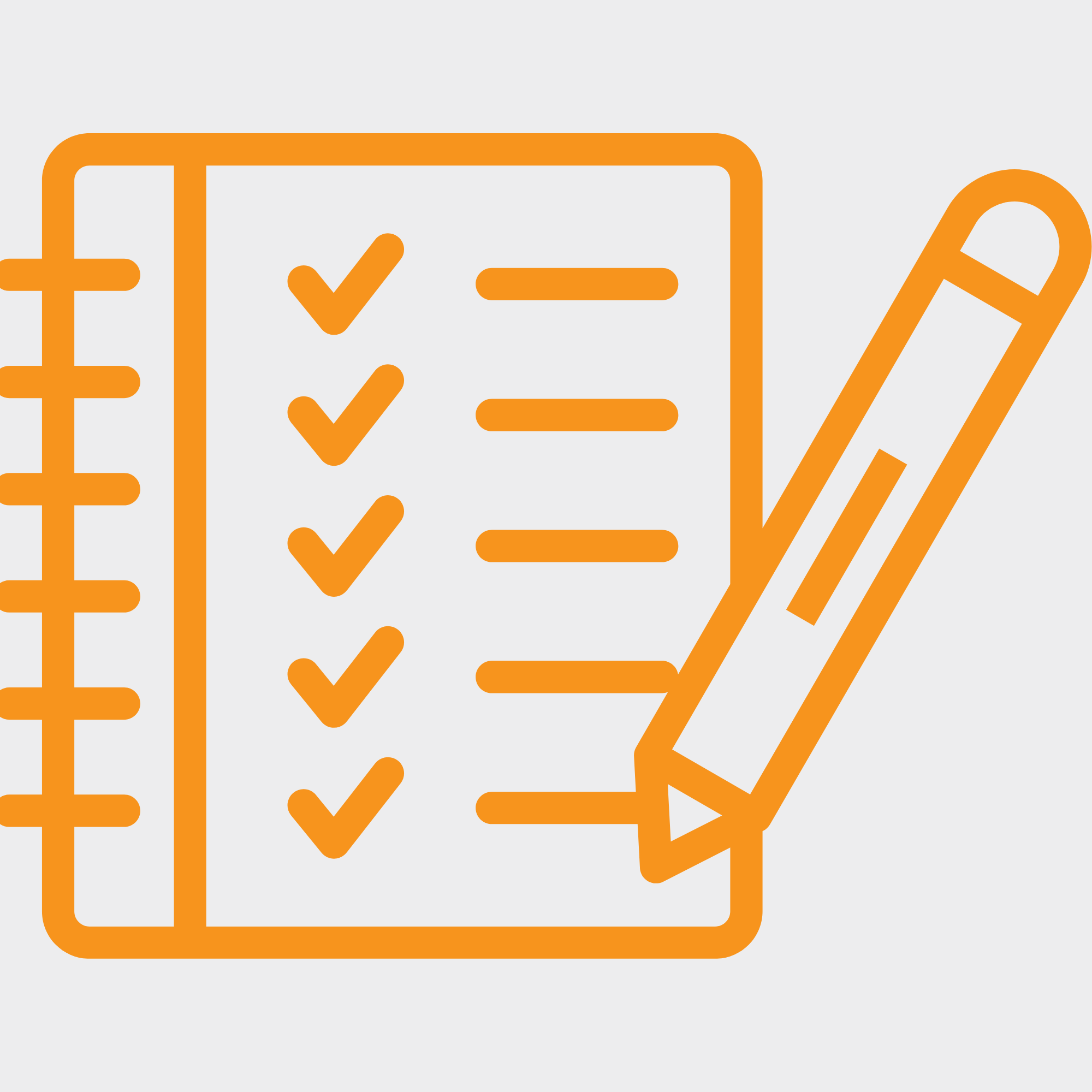 Checklist with a pencil