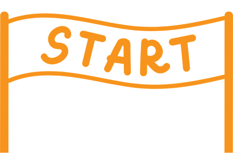 Graphic of a start race banner
