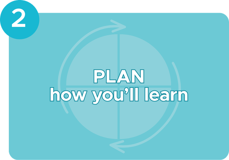 Text with "Plan how you'll learn"