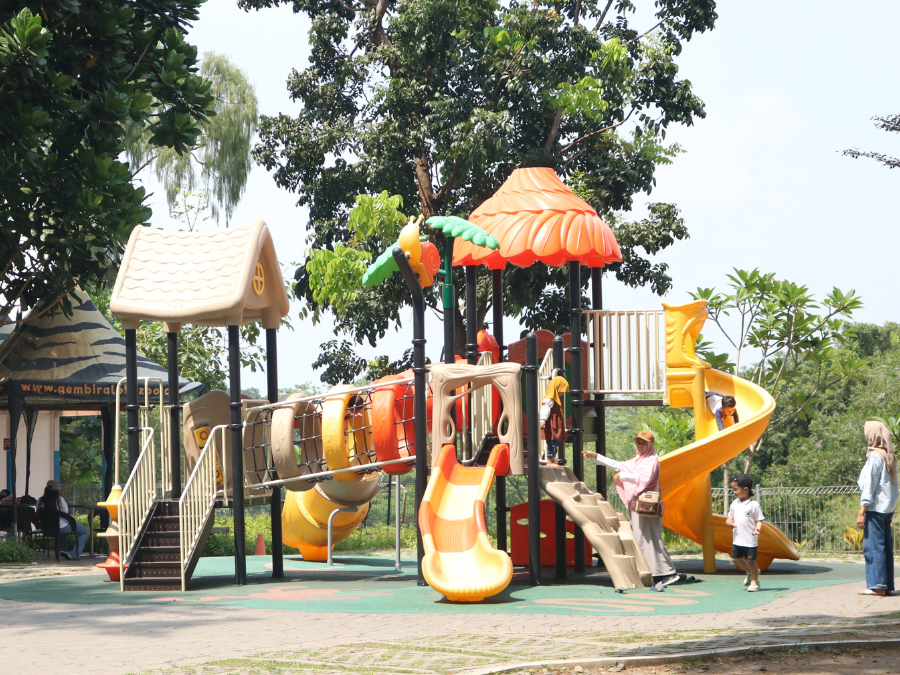 Children playing in a playground